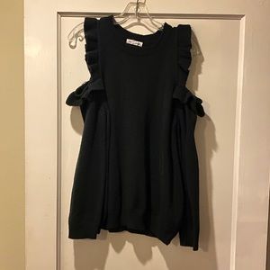 Black Sweater w/ Peek-a-boo Shoulders